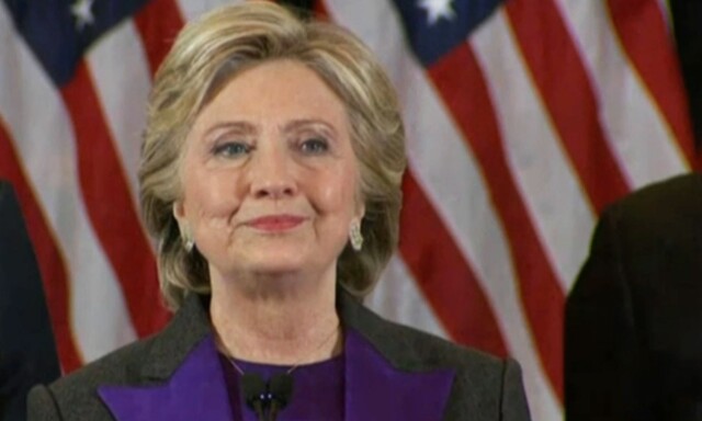 image: Her er Hillary Clintons første tale etter nederlaget